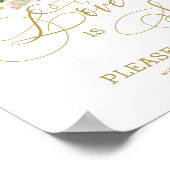 Goldkalligrafie Pink Blütenblume Liebe ist Sweet P Poster (Ecke)