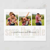 Goldkalligrafie Script Foto QR Code Haushalt Ankündigungspostkarte (Vorderseite)