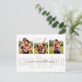 Goldkalligrafie Script Foto QR Code Haushalt Ankündigungspostkarte (Stehend Vorderseite)