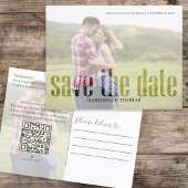 Goldkalligrafie Script Foto QR Code Haushalt Ankündigungspostkarte