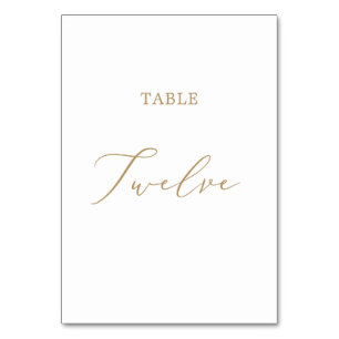 Goldkalligrafie-Tabelle 12 Tischnummer