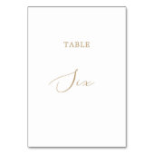 Goldkalligrafie-Tabelle 6 Tischnummer (Rückseite)