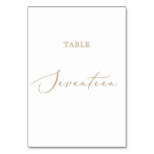 Goldkalligrafie-Tabelle siebzehn Tischnummer (Rückseite)