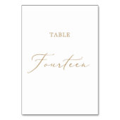 Goldkalligrafie-Tabelle Vierzehn Tischnummer (Rückseite)