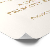 Goldkalligrafie Taufe Gunst Poster (Ecke)