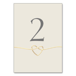 Goldkalligrafie Tischnummer