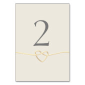 Goldkalligrafie Tischnummer (Rückseite)