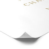 Goldkalligrafie | White Welcome Wedding Poster (Ecke)