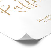 Goldkalligrafie-Windelwulst-Poster Poster (Ecke)