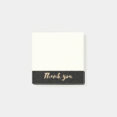 Goldkalligraphie danken Ihnen mit Punkten auf Post-it Klebezettel (Vorderseite)