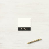 Goldkalligraphie danken Ihnen mit Punkten auf Post-it Klebezettel (Auf Schreibtisch)