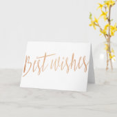 Goldkalligraphie der Rose "Beste Wünsche" Karte (Gelbe Blume)