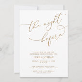 Goldkalligraphie: Die Nacht vor dem Probe Einladung (Vorderseite)