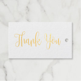 Goldkalligraphie Hochzeit danke. Elegant simpel Geschenkanhänger