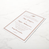 Goldkalligraphie-Hochzeit in Schwarz und Rose Folieneinladung (Gedreht)