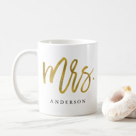 Goldkalligraphie personalisiert kaffeetasse