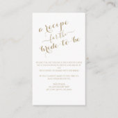 Goldkalligraphie-Rezept-Karte Beilage Begleitkarte (Vorderseite)