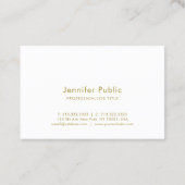 Goldkalligraphie-Skript elegantes Minimalistisches Visitenkarte (Rückseite)