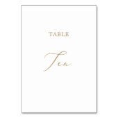 Goldkalligraphie-Tisch 10 Tischnummern (Rückseite)