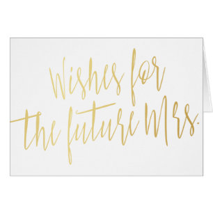 Goldkalligraphie "Wünsche für die Zukunft Frau"