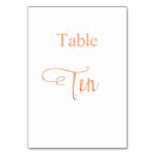 Goldkalligraphierungstabelle 10 der eleganten Rose Tischnummer (Rückseite)