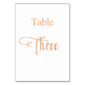 Goldkalligraphierungstabelle für Elegante Rose 3 3 Tischnummer (Vorderseite)