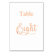 Goldkalligraphierungstabelle für Elegante Rose 8 Tischnummer (Rückseite)