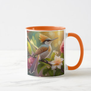 Goldkamm-Honigfresser-Fantasievogel Tasse