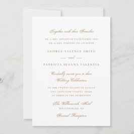 Goldkaramel Formal Calligraphy Elegante Wedding Einladung