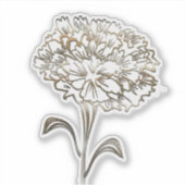 Goldkarnation-Blume Aufkleber (Vorderseite)