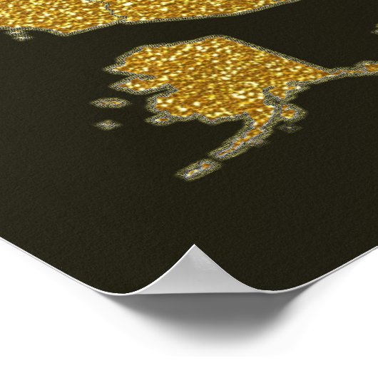 Goldkarte der USA Poster (Ecke)