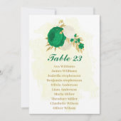 Goldkarte für grüne und weiße Blume Einladung (Vorderseite)