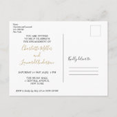 Goldkarte Verlobung Postkarte (Rückseite)