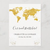 Goldkarte Verlobung Postkarte (Vorderseite)