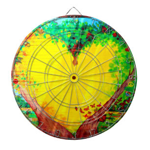 Goldkartonplatte Dartscheibe