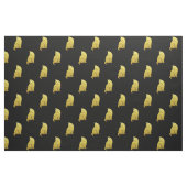 Goldkatze auf Schwarz Stoff (Fat Quarter (45,7 x 55,9 cm))