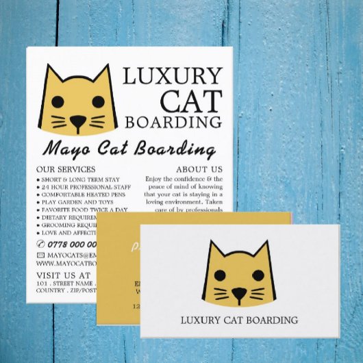 Goldkatze, Katzen-Boarding, Katteriewerbung Flyer