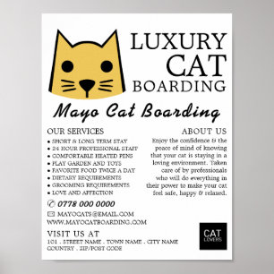 Goldkatze, Katzen-Boarding, Katteriewerbung Poster