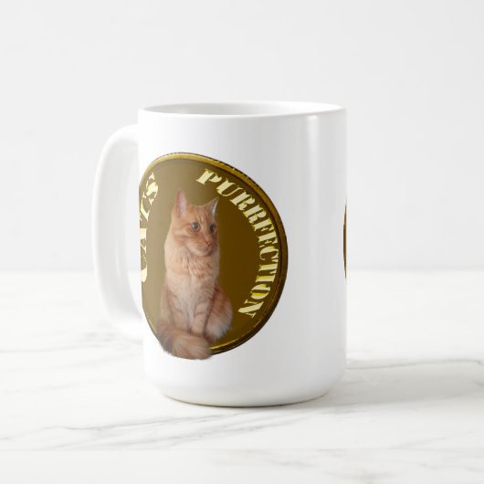 Goldkatzen mit Ingwerkatze, Kaffeetasse (Vorderseite Links)