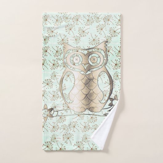 Goldkauz auf einem Set aus Kronleuchter (Handtuch)