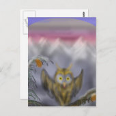 Goldkauz Postkarte (Vorne/Hinten)