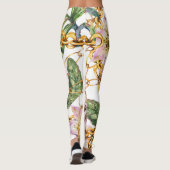 Goldketten & Royal Lilies: Wasserfarbenprächtige E Leggings (Rückseite)