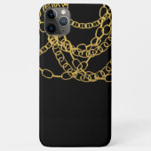Goldketten, schwarze Hip Hop-Kette Case-Mate iPhone Hülle (Rückseite)