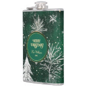 Goldkiefern Silberschneeflocken Jäger Grün Flachmann (Links)