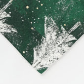 Goldkiefern Silberschneeflocken Jäger Grün Fleecedecke (Ecke)