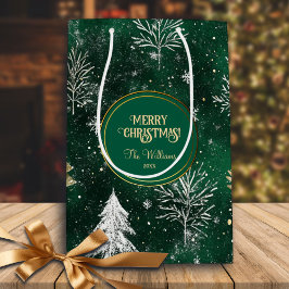 Goldkiefern Silberschneeflocken Jäger Grün Mittlere Geschenktüte