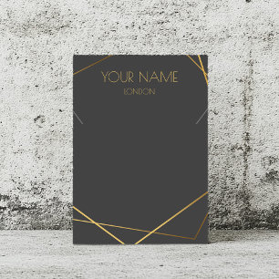 Goldkintsugi geometrische Halskette-Grafikkarte