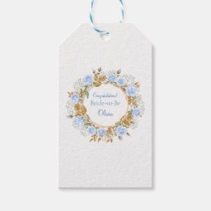Goldkissed Blue Rose Bridal Geschenkanhänger