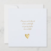 Goldkissed Blue Rose Bridal Karte (Rückseite)