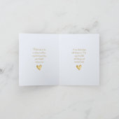 Goldkissed Blue Rose Bridal Karte (Innenseite)